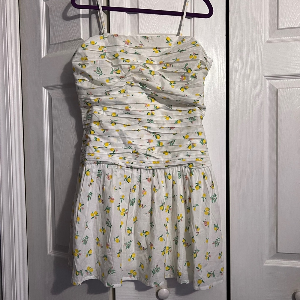 Jasper Lemon Print  Mini Dress